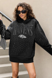 BALTIMORE RAVENS SUNDAY LIGHTS RHINESTONE HOODIE