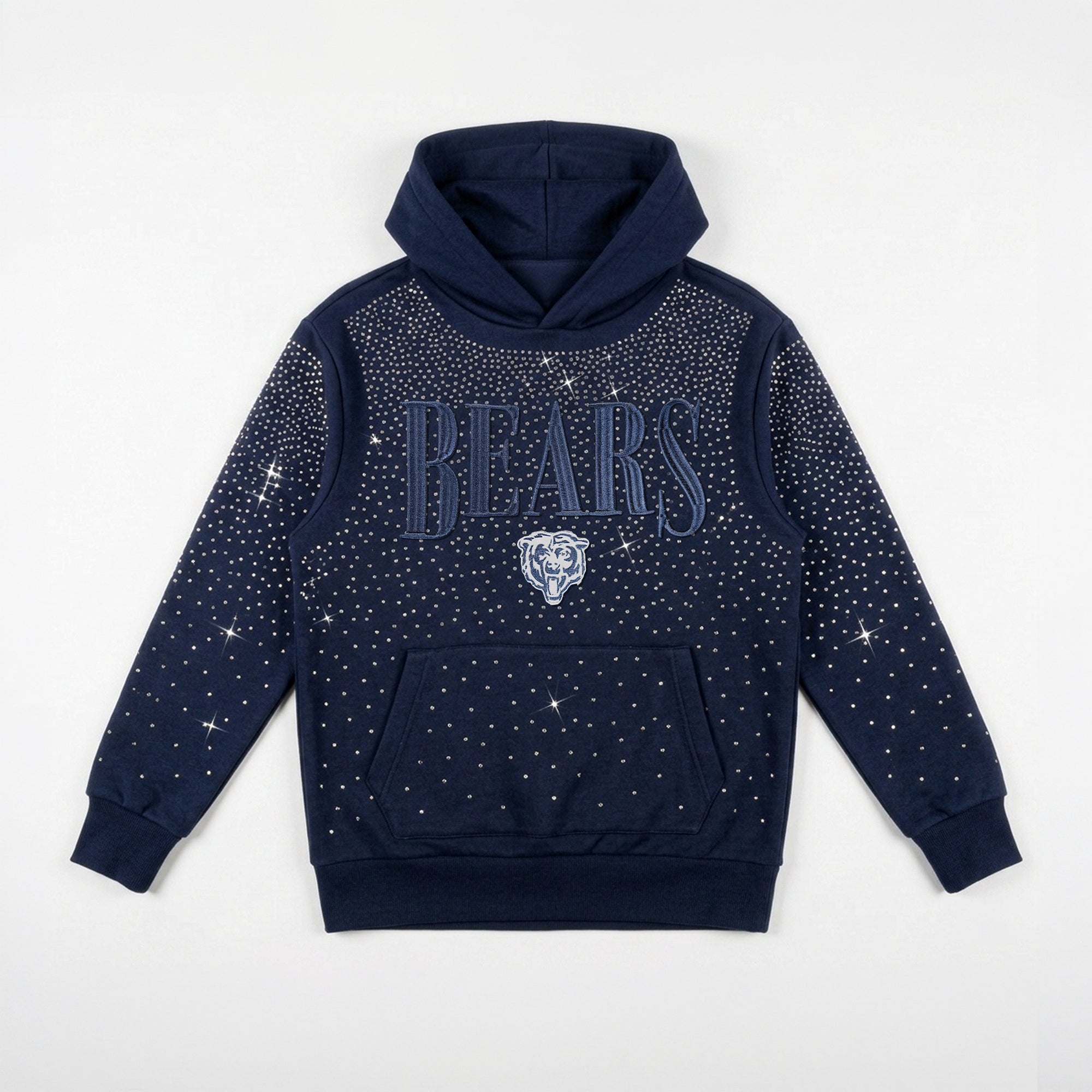 CHICAGO BEARS SUNDAY LIGHTS RHINESTONE HOODIE