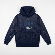DENVER BRONCOS SUNDAY LIGHTS RHINESTONE HOODIE