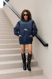 DENVER BRONCOS SUNDAY LIGHTS RHINESTONE HOODIE