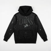 DETROIT LIONS SUNDAY LIGHTS RHINESTONE HOODIE