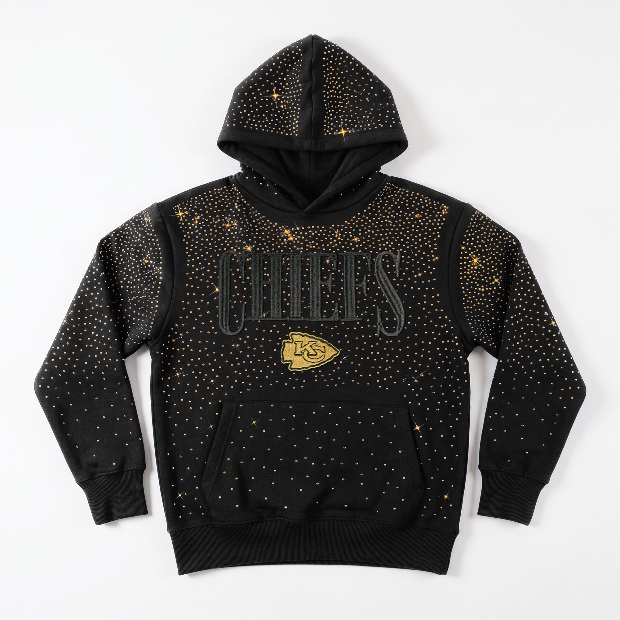 KANSAS CITY CHIEFS SUNDAY LIGHTS RHINESTONE HOODIE