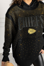 KANSAS CITY CHIEFS SUNDAY LIGHTS RHINESTONE HOODIE