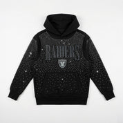 LAS VEGAS RAIDERS SUNDAY LIGHTS RHINESTONE HOODIE