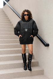 LAS VEGAS RAIDERS SUNDAY LIGHTS RHINESTONE HOODIE