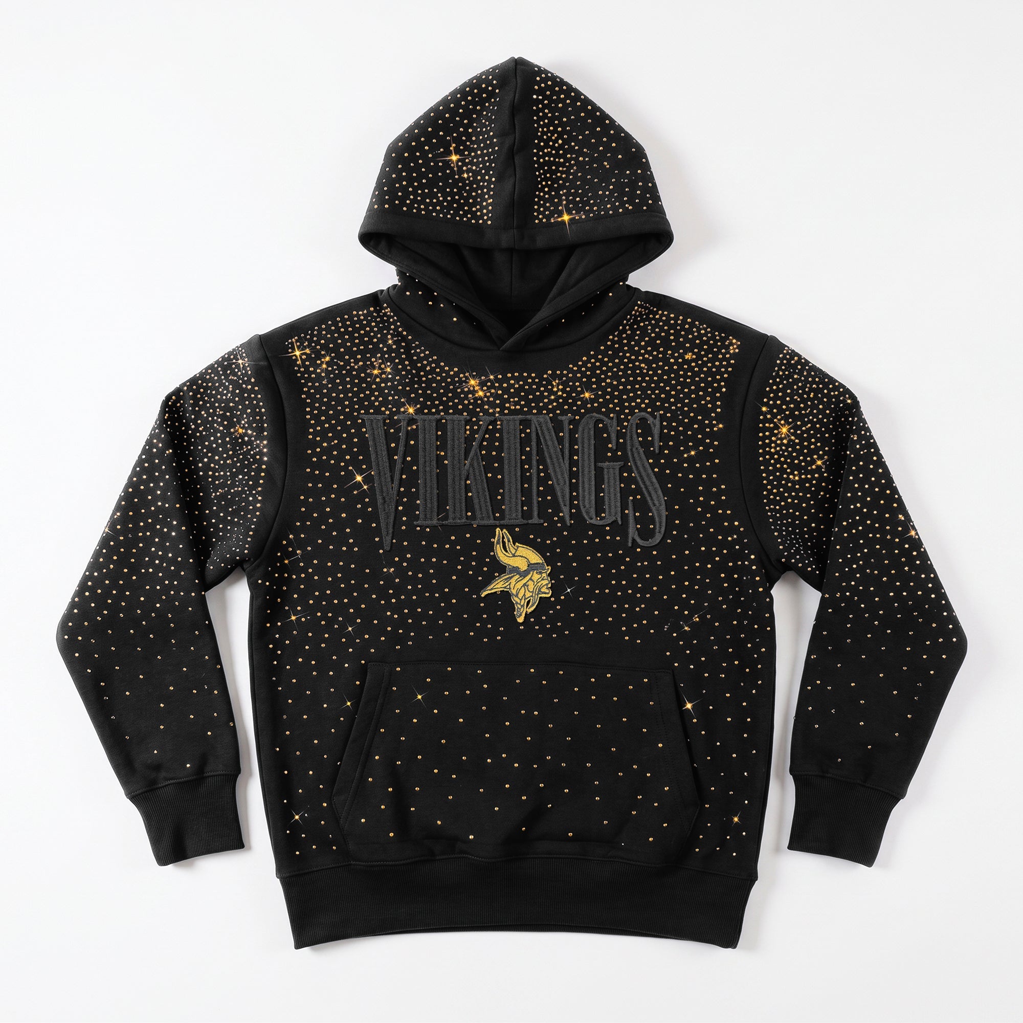 MINNESOTA VIKINGS SUNDAY LIGHTS RHINESTONE HOODIE