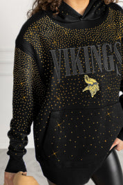 MINNESOTA VIKINGS SUNDAY LIGHTS RHINESTONE HOODIE