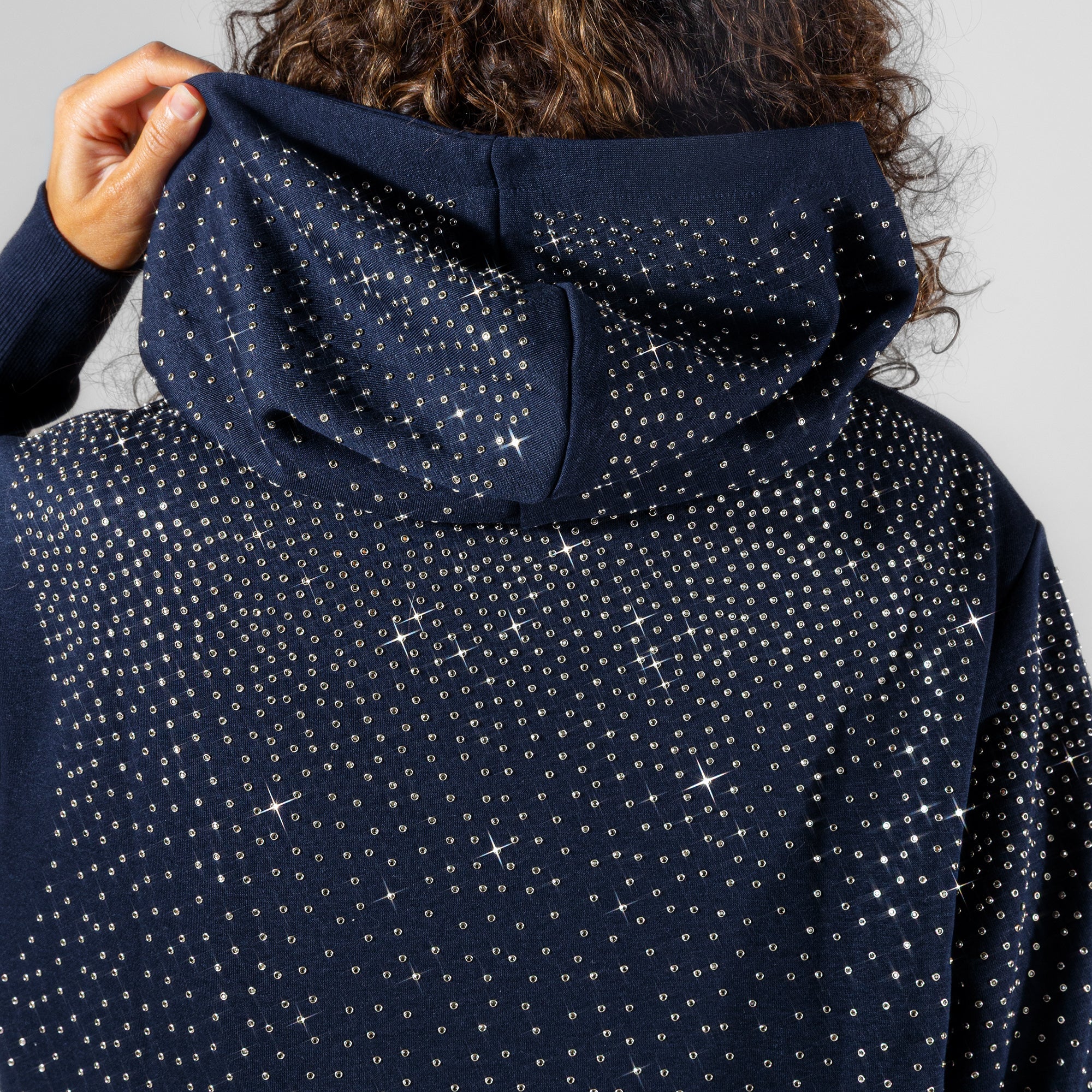 NEW ENGLAND PATRIOTS SUNDAY LIGHTS RHINESTONE HOODIE