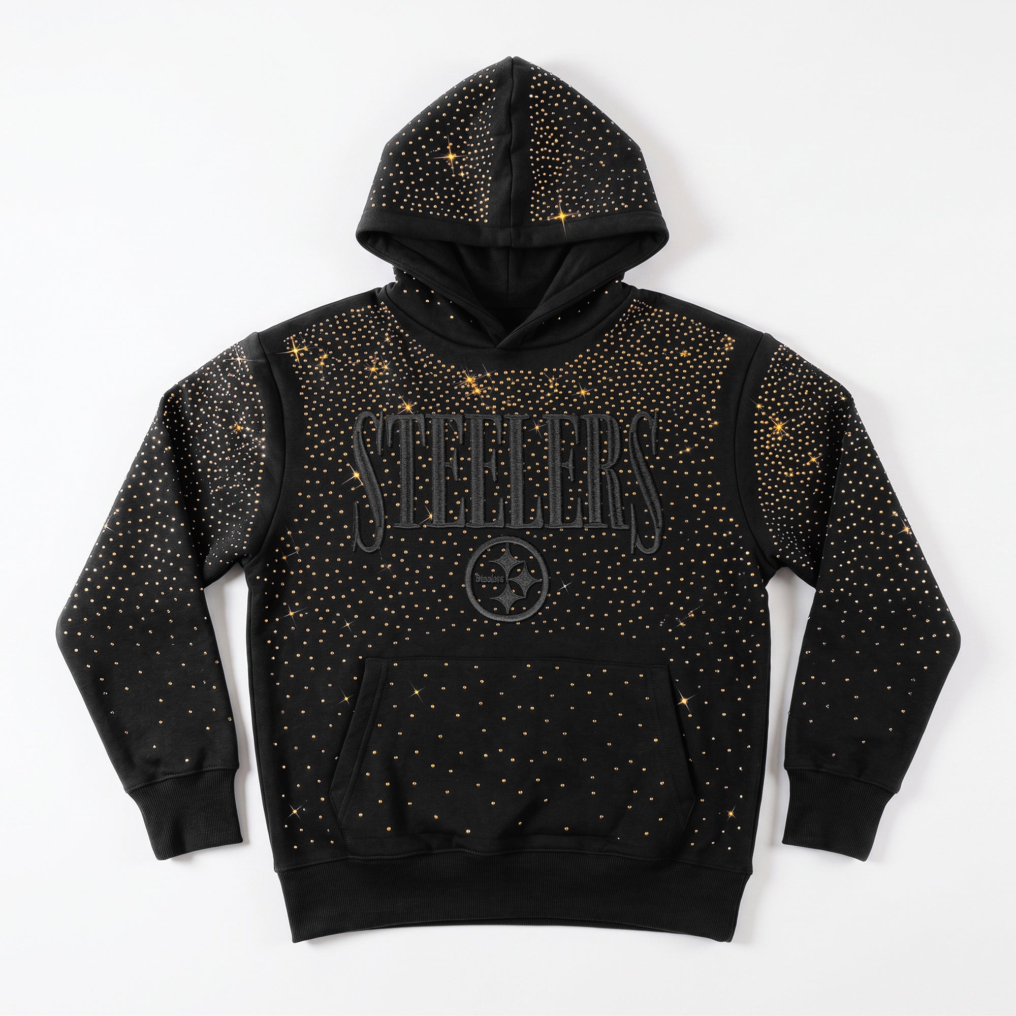 PITTSBURGH STEELERS SUNDAY LIGHTS RHINESTONE HOODIE