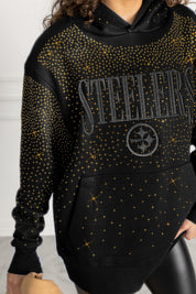 PITTSBURGH STEELERS SUNDAY LIGHTS RHINESTONE HOODIE