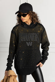 WASHINGTON COMMANDERS SUNDAY LIGHTS RHINESTONE HOODIE