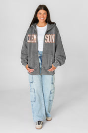 CLEMSON TIGERS STATEMENT MODE VINTAGE WASH FULL UNISEX ZIP HOODIE