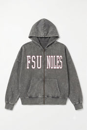 FLORIDA STATE SEMINOLES STATEMENT MODE VINTAGE WASH FULL UNISEX ZIP HOODIE