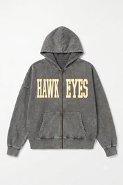 IOWA HAWKEYES STATEMENT MODE VINTAGE WASH FULL UNISEX ZIP HOODIE