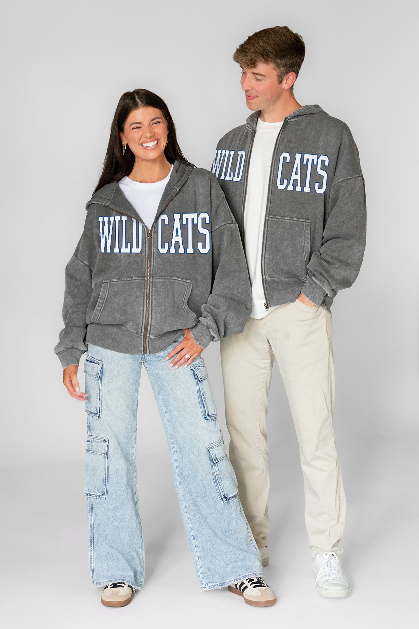 KENTUCKY WILDCATS STATEMENT MODE VINTAGE WASH FULL UNISEX ZIP HOODIE