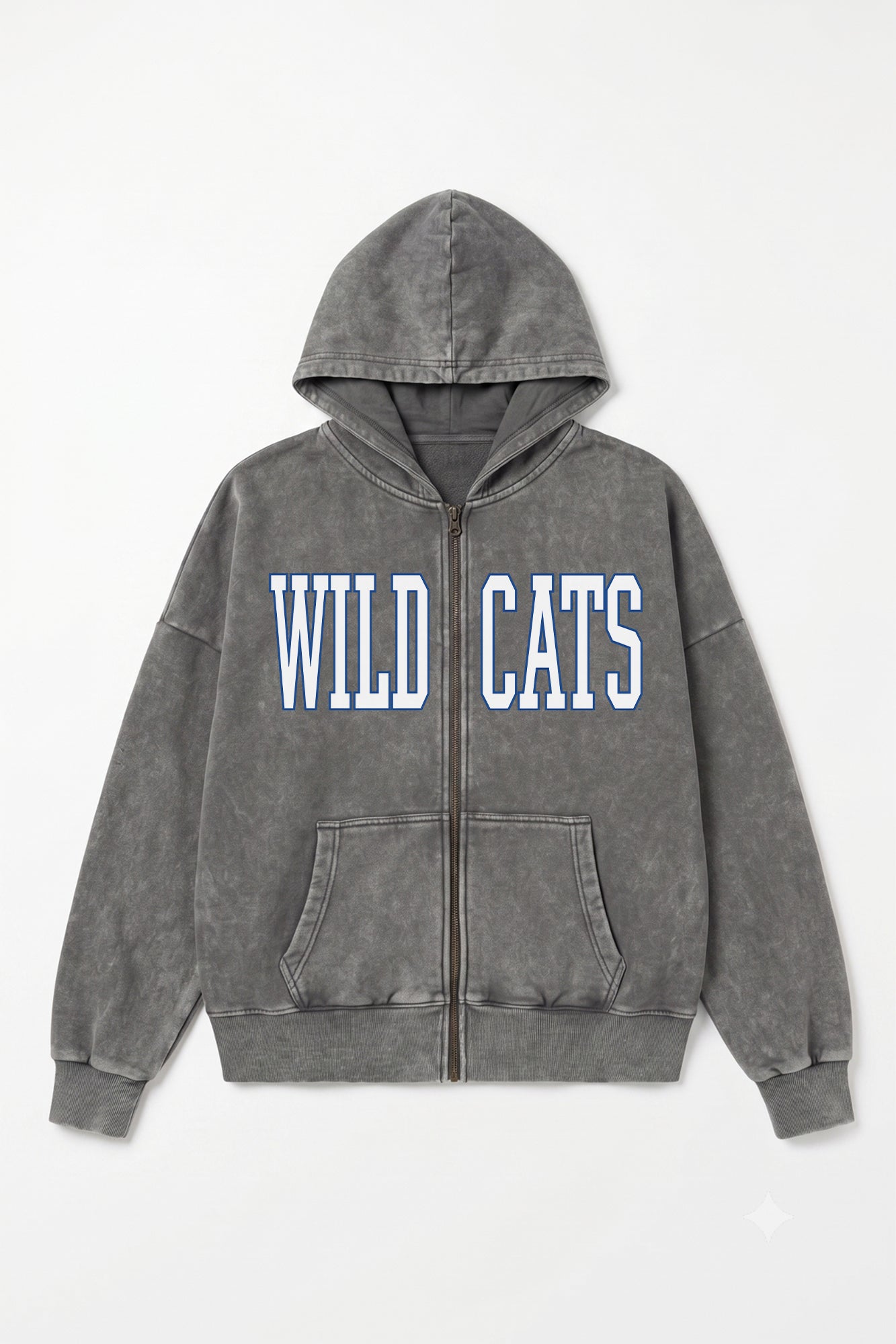 KENTUCKY WILDCATS STATEMENT MODE VINTAGE WASH FULL UNISEX ZIP HOODIE
