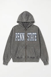 PENN STATE NITTANY LIONS STATEMENT MODE VINTAGE WASH FULL UNISEX ZIP HOODIE