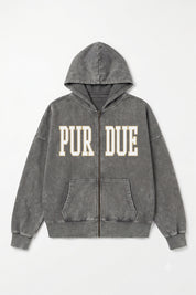 PURDUE BOILERMAKERS STATEMENT MODE VINTAGE WASH FULL UNISEX ZIP HOODIE