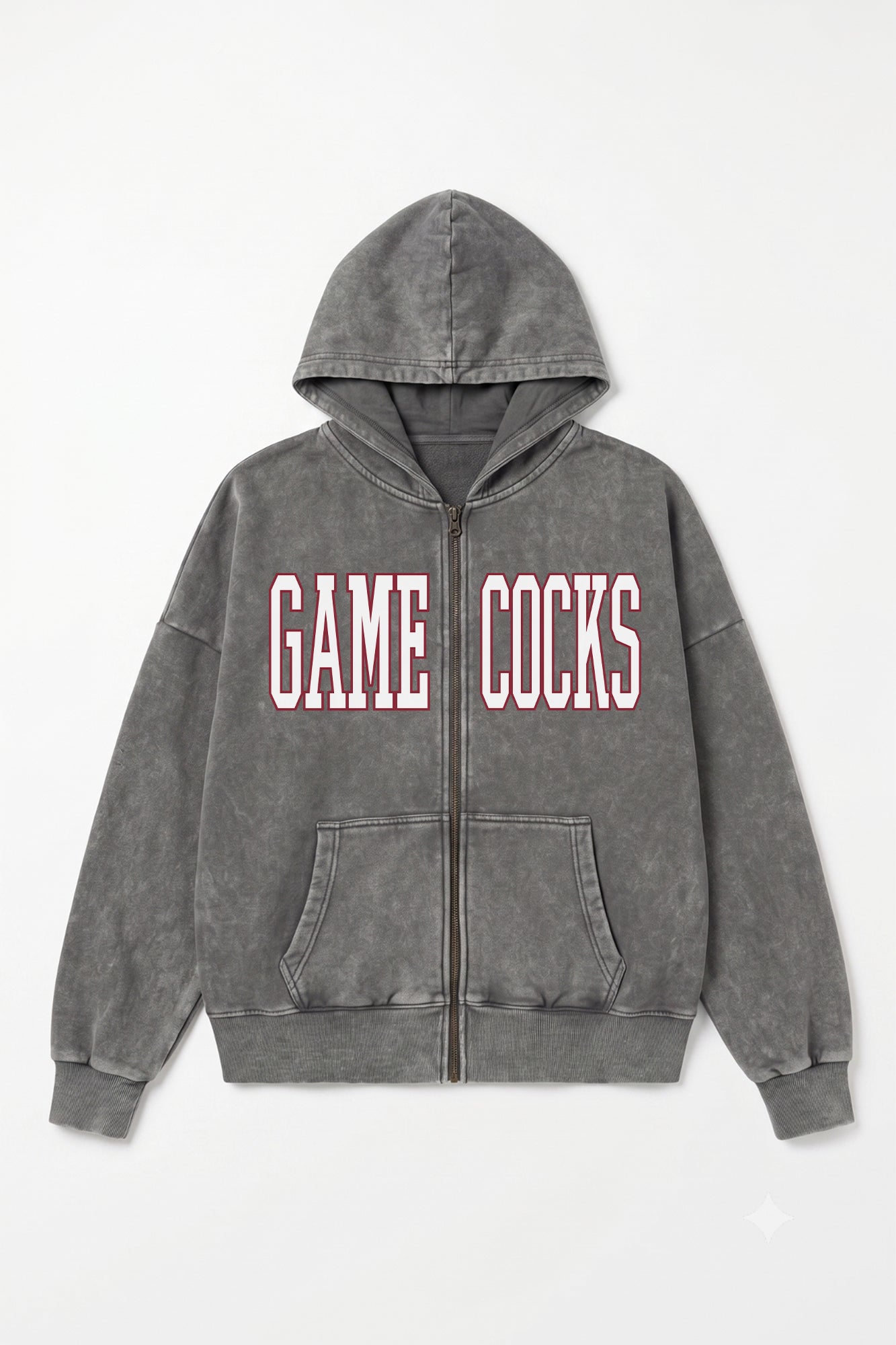 SOUTH CAROLINA GAMECOCKS STATEMENT MODE VINTAGE WASH FULL UNISEX ZIP HOODIE