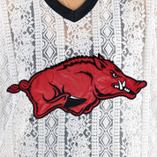 ARKANSAS RAZORBACKS HIGH NOTE LACE FASHION JERSEY