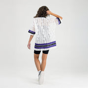 BALTIMORE RAVENS HIGH NOTE LACE FASHION TOP