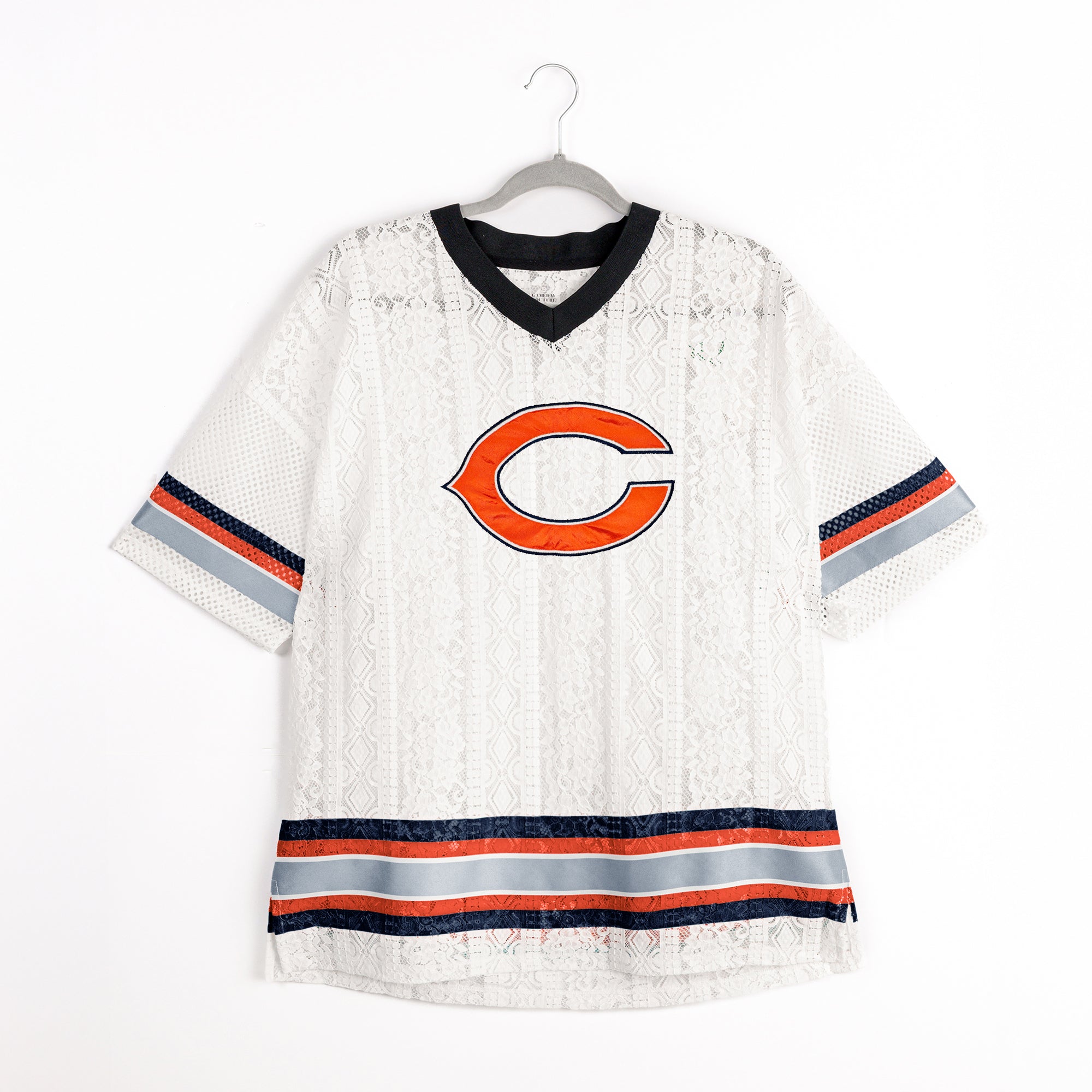 CHICAGO BEARS HIGH NOTE LACE FASHION TOP