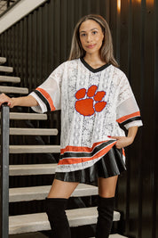 CLEMSON TIGERS HIGH NOTE LACE FASHION JERSEY