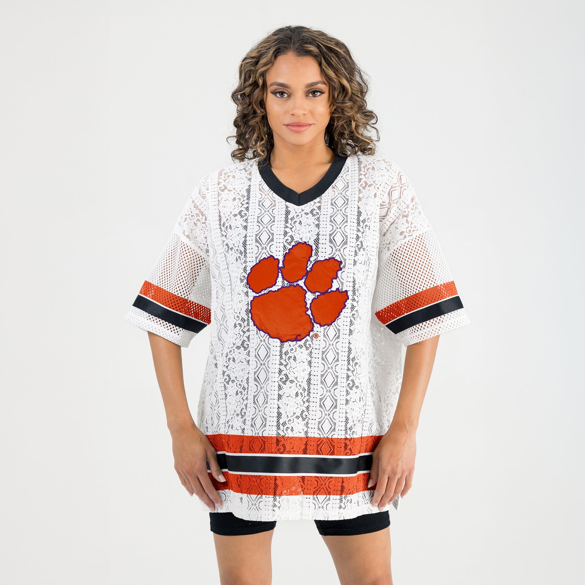 CLEMSON TIGERS HIGH NOTE LACE FASHION JERSEY