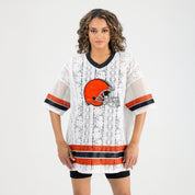 CLEVELAND BROWNS HIGH NOTE LACE FASHION TOP