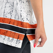 CLEVELAND BROWNS HIGH NOTE LACE FASHION TOP