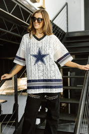 DALLAS COWBOYS HIGH NOTE LACE FASHION TOP
