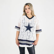 DALLAS COWBOYS HIGH NOTE LACE FASHION TOP