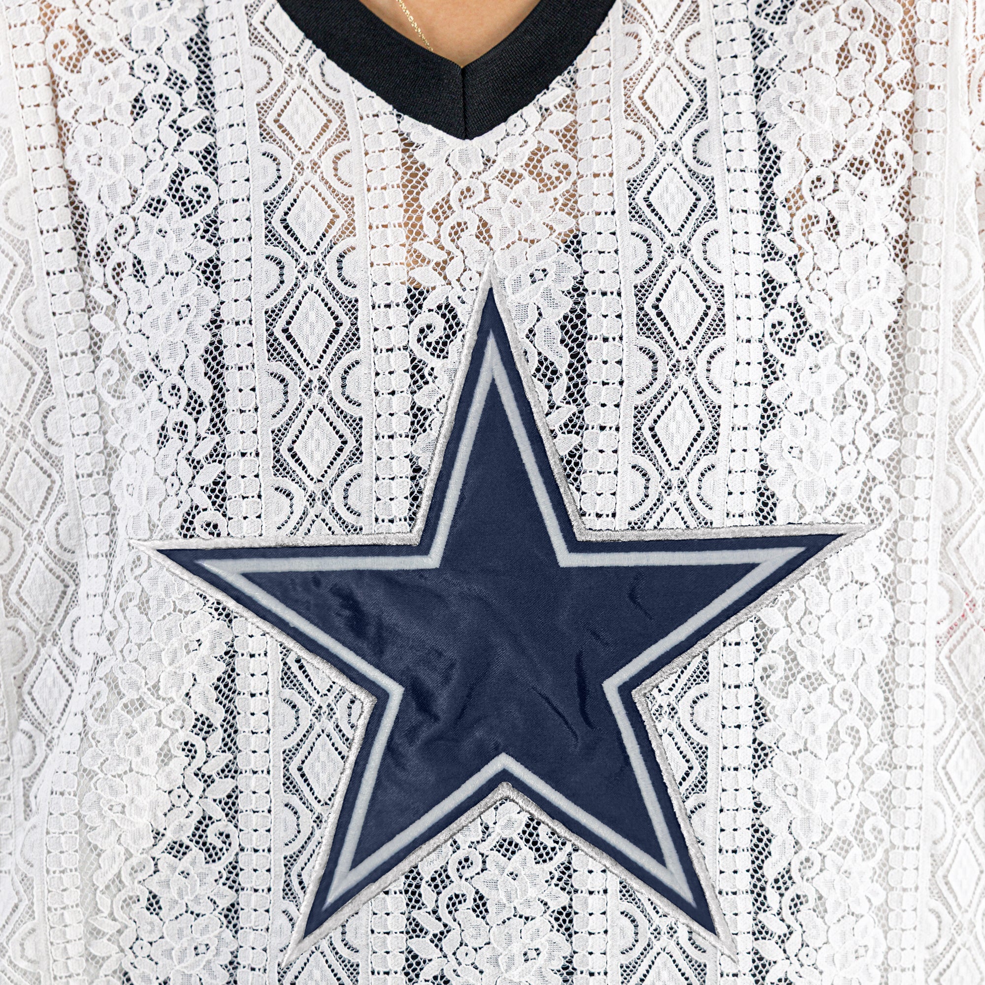 DALLAS COWBOYS HIGH NOTE LACE FASHION TOP