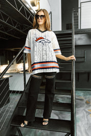 DENVER BRONCOS HIGH NOTE LACE FASHION TOP