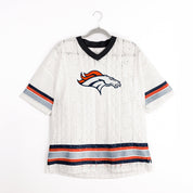 DENVER BRONCOS HIGH NOTE LACE FASHION TOP