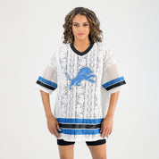 DETROIT LIONS HIGH NOTE LACE FASHION TOP