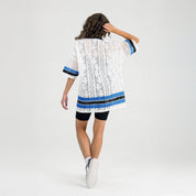 DETROIT LIONS HIGH NOTE LACE FASHION TOP