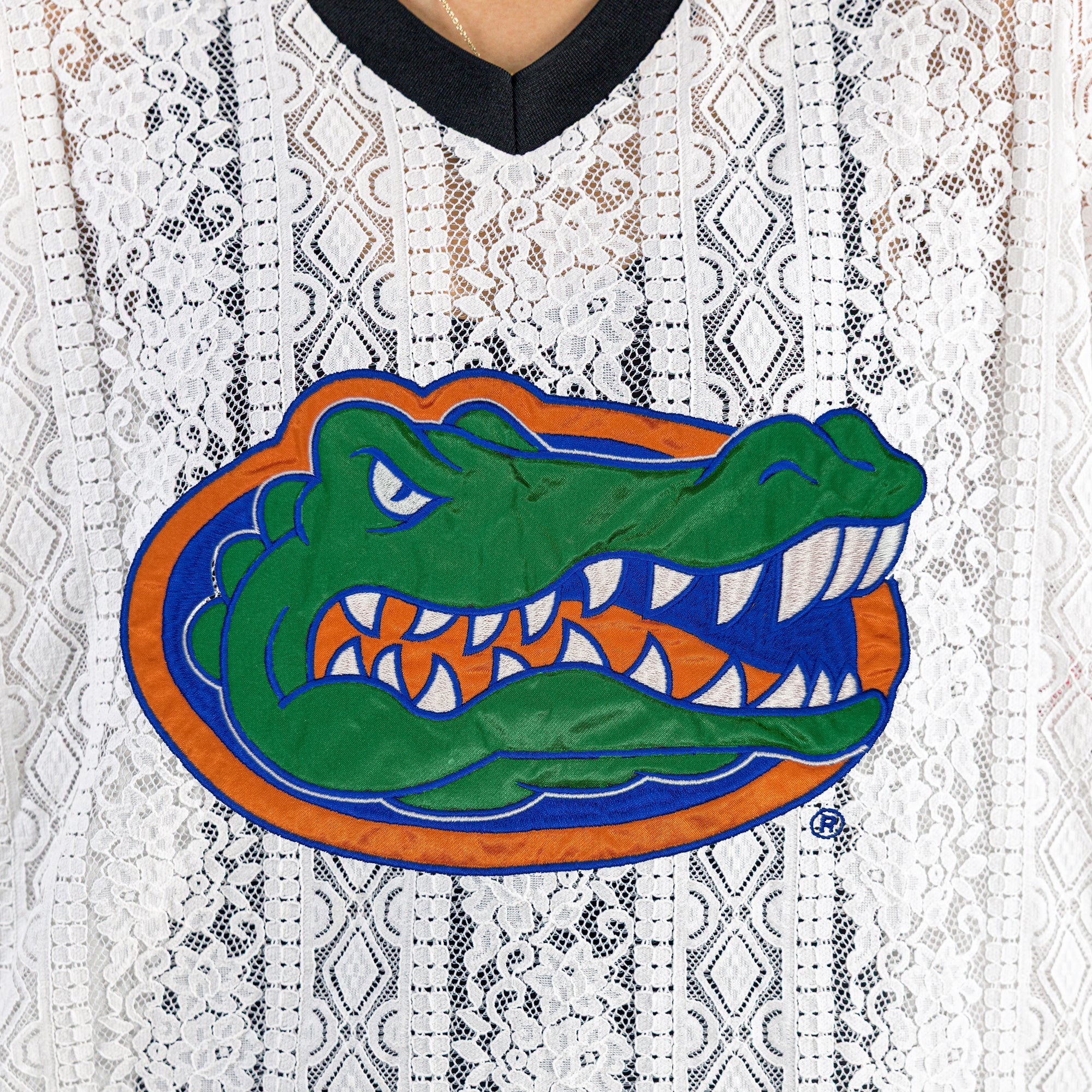 FLORIDA GATORS HIGH NOTE LACE FASHION JERSEY