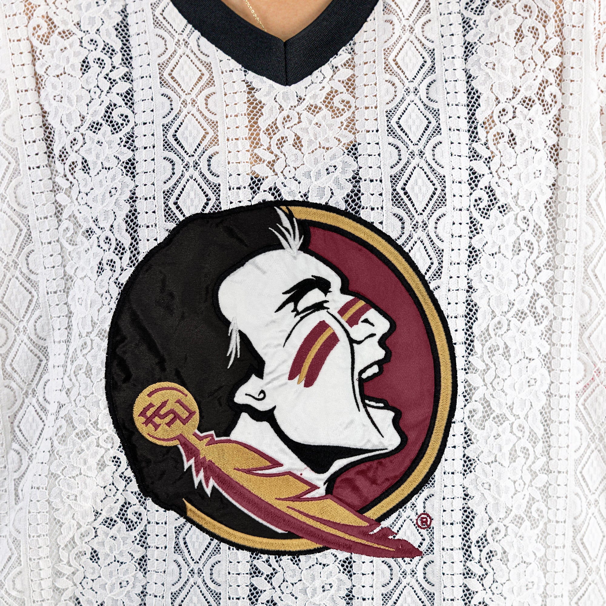 FLORIDA STATE SEMINOLES HIGH NOTE LACE FASHION JERSEY