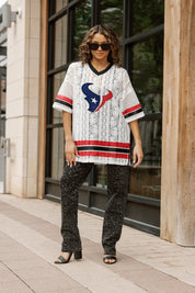 HOUSTON TEXANS HIGH NOTE LACE FASHION TOP