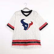 HOUSTON TEXANS HIGH NOTE LACE FASHION TOP