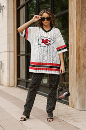 KANSAS CITY CHIEFS HIGH NOTE LACE FASHION TOP