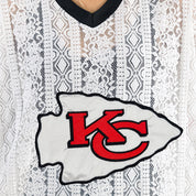 KANSAS CITY CHIEFS HIGH NOTE LACE FASHION TOP