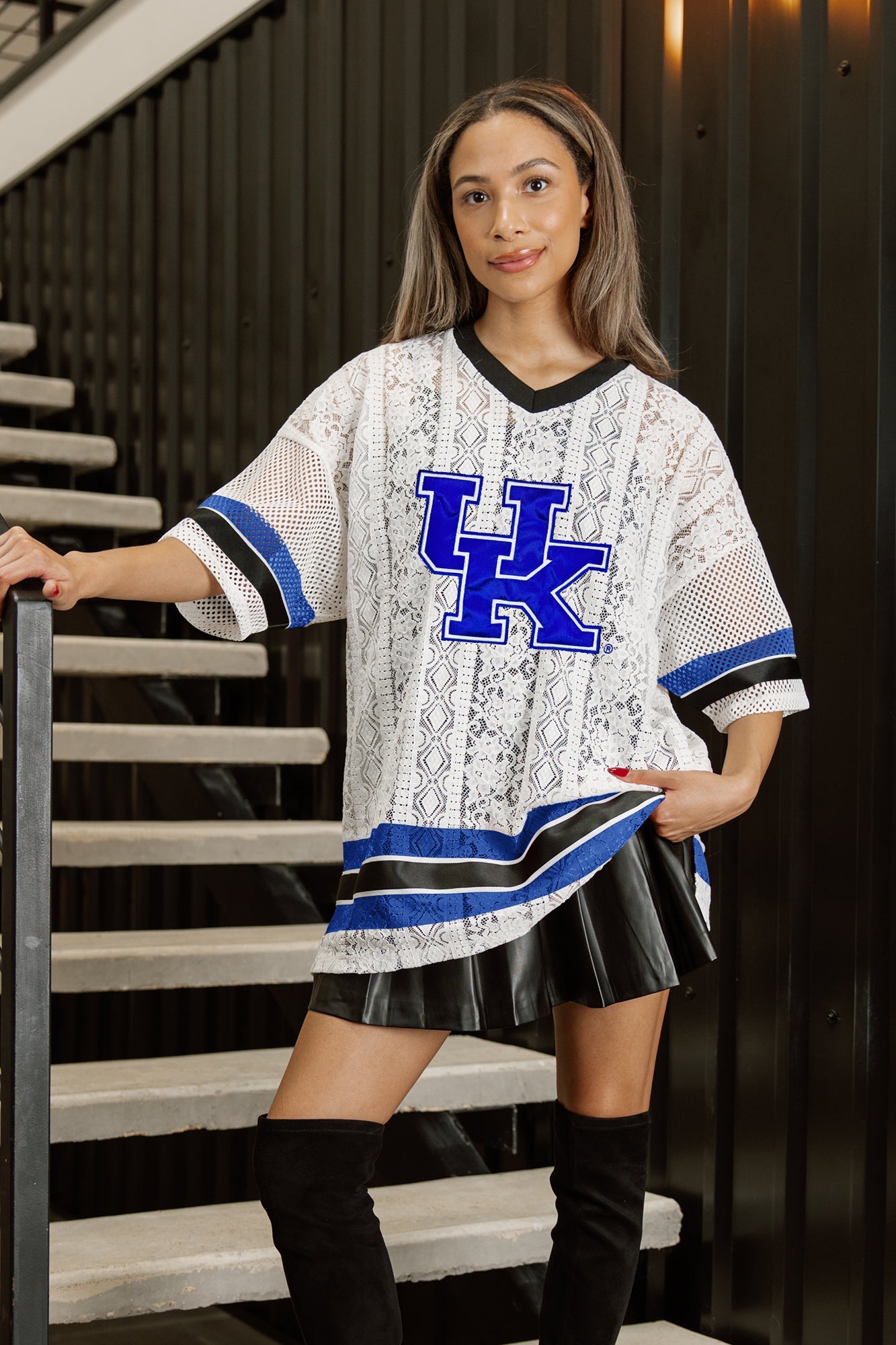 KENTUCKY WILDCATS HIGH NOTE LACE FASHION JERSEY