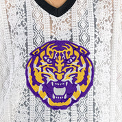 LSU TIGERS HIGH NOTE LACE FASHION JERSEY