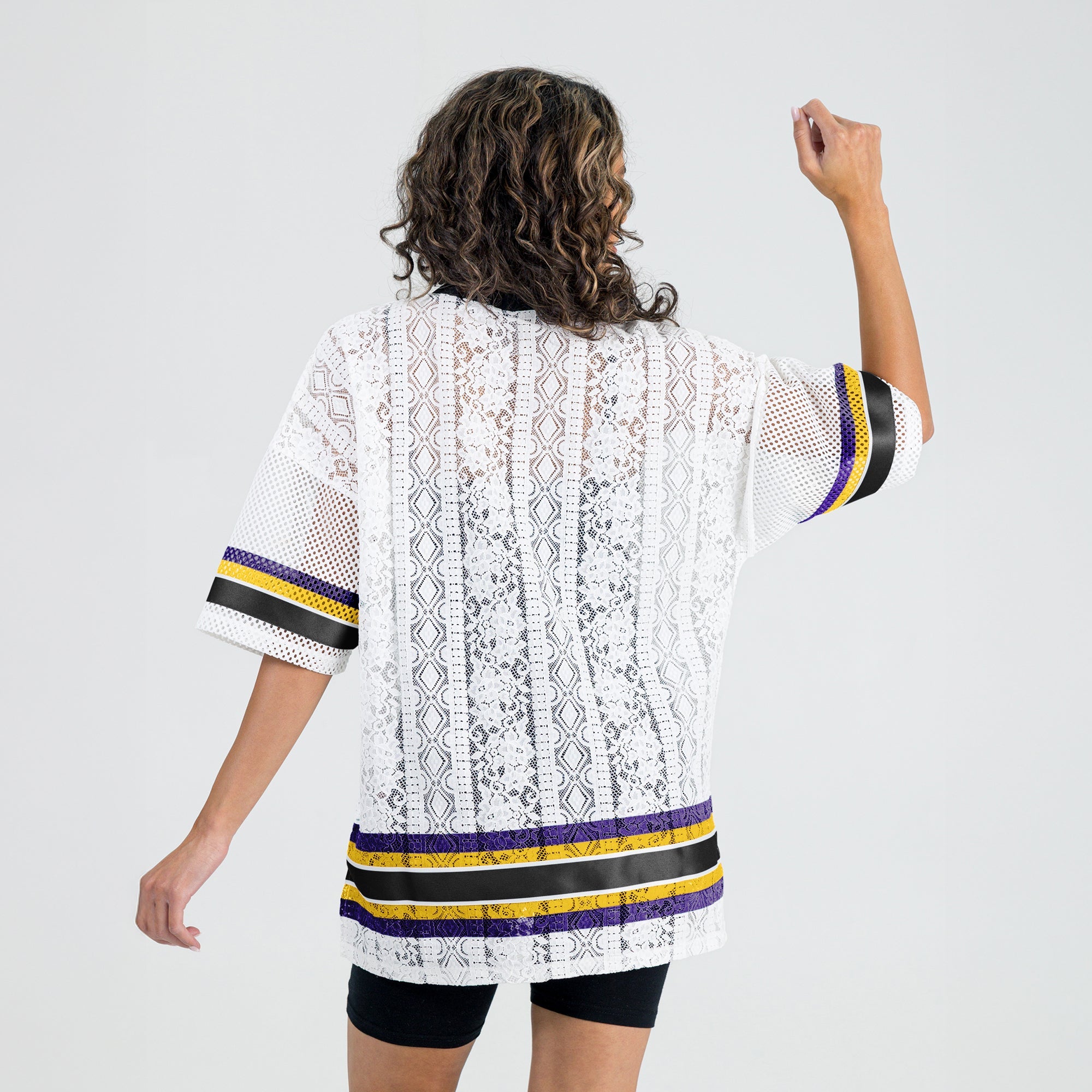 LSU TIGERS HIGH NOTE LACE FASHION JERSEY