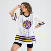 LSU TIGERS HIGH NOTE LACE FASHION JERSEY