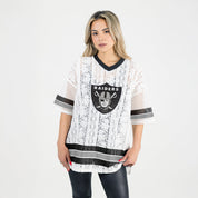 LAS VEGAS RAIDERS HIGH NOTE LACE FASHION TOP
