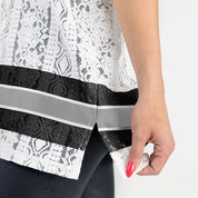 LAS VEGAS RAIDERS HIGH NOTE LACE FASHION TOP