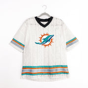 MIAMI DOLPHINS HIGH NOTE LACE FASHION TOP